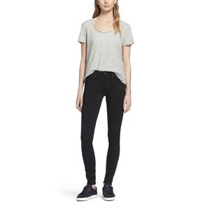 Rag and Bone Legging in Black Plush Denim